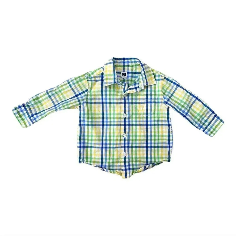 Janie & Jack | Bright Toddler Button Down (12-18 mos)